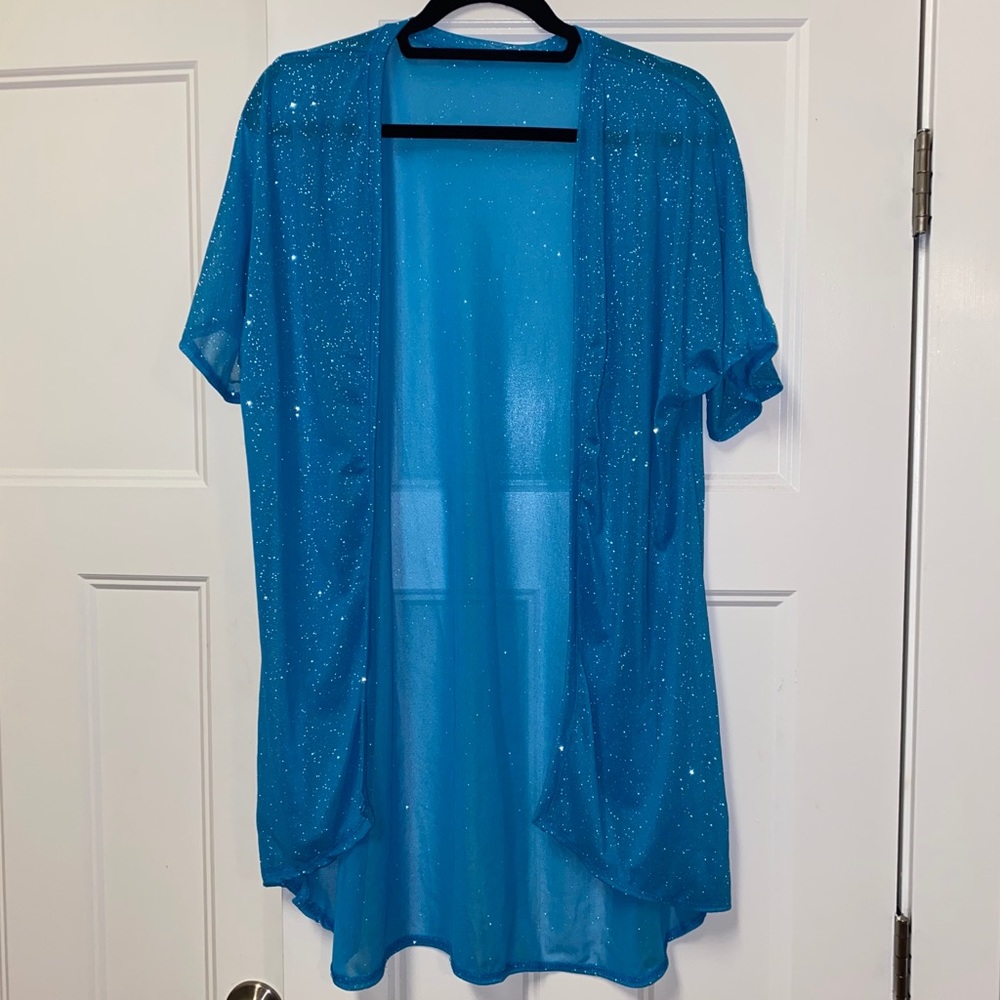 Blue Glitter Kimono